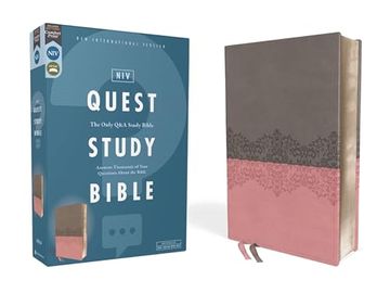 portada Niv, Quest Study Bible, Leathersoft, Gray (en Inglés)
