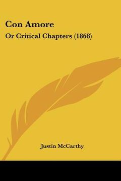 portada con amore: or critical chapters (1868) (in English)