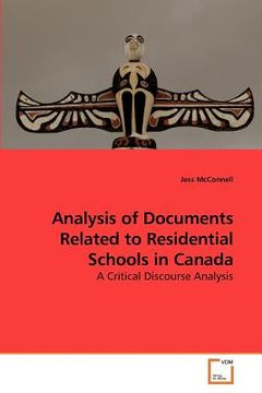 portada analysis of documents related to residential schools in canada (en Inglés)