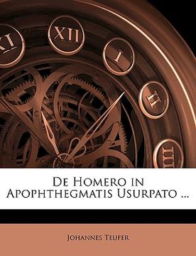 portada de Homero in Apophthegmatis Usurpato ... (en Latin)
