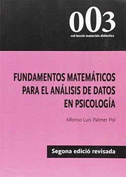 portada Fundamentos Matemáticos Para el Análisis de Datos en Psicología (in Spanish)