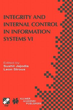 portada integrity and internal control in information systems vi (en Inglés)
