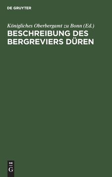 portada Beschreibung des Bergreviers dã Â¼Ren (German Edition) [Hardcover ] (en Alemán)