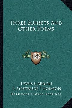 portada three sunsets and other poems (in English)