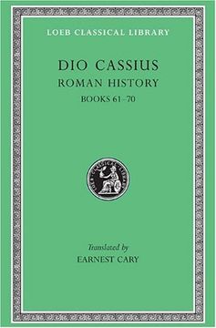 portada Statius: Dio Cassius: Roman History, Volume Viii, Books 61-70 (Loeb Classical Library no. 176) 
