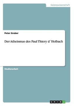 portada Der Atheismus des Paul Thiery d´Holbach (en Alemán)