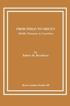 portada from philo to origen: middle platonism in transition (en Inglés)