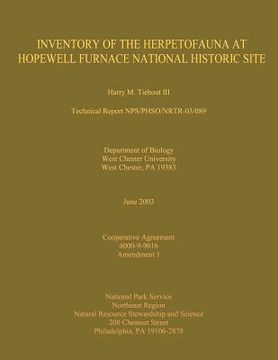 portada Inventory of the Herpetofauna at Hopewell Furnace National Historic Site (en Inglés)