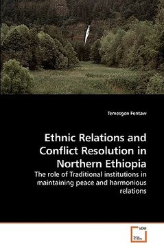 portada ethnic relations and conflict resolution in northern ethiopia (en Inglés)