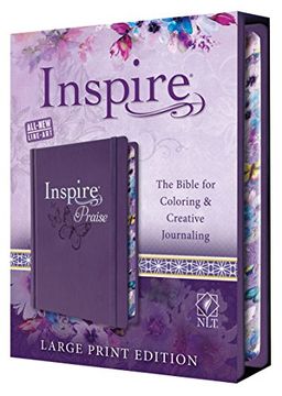 portada Inspire Praise Bible Large Print Nlt: The Bible for Coloring & Creative Journaling (en Inglés)