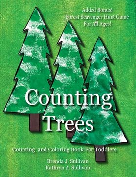 portada Counting Trees: Counting Book For Toddlers Coloring Book Included (en Inglés)