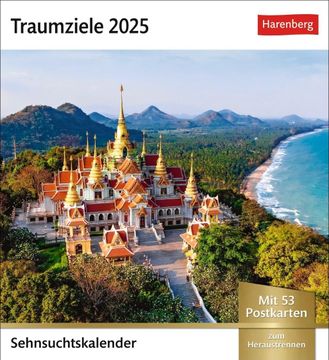 portada Traumziele Sehnsuchtskalender 2025 - Wochenkalender mit 53 Postkarten