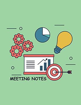 portada Meeting Notes: Taking Minutes of Meetings Notes Includes Attendees, and Action Items (in English)