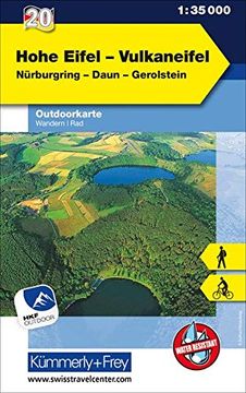 portada Hohe Eifel Vulkaneifel nr. 20 Outdoorkarte Deutschland 1: 35 000 Nürburgring, Daun, Gerolstein, Free Download mit hkf Outdoor app (en Alemán)