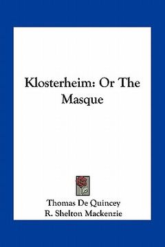 portada klosterheim: or the masque (in English)