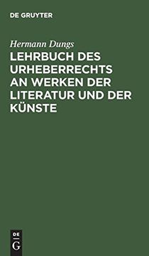 portada Lehrbuch des Urheberrechts an Werken der Literatur und der Künste (in German)