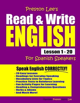 portada Preston Lee's Read & Write English Lesson 1 - 20 For Spanish Speakers (in English)