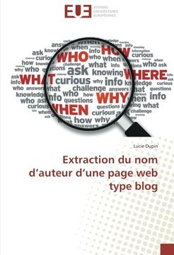 portada Extraction du nom d’auteur d’une page web type blog (French Edition)