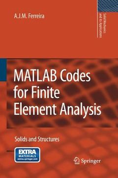 portada MATLAB Codes for Finite Element Analysis: Solids and Structures (in English)