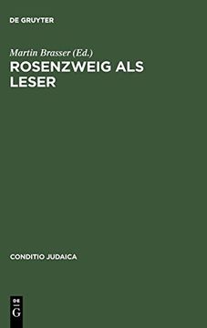 portada Rosenzweig als Leser (Conditio Judaica) (en Alemán)