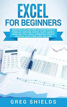 portada Excel for Beginners: Learn Excel 2016, Including an Introduction to Formulas, Functions, Graphs, Charts, Macros, Modelling, Pivot Tables, Dashboards, Reports, Statistics, Excel Power Query, and More (en Inglés)