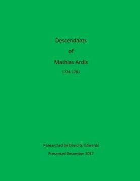 portada Descendants of Mathias Ardis (en Inglés)