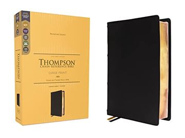 portada Kjv, Thompson Chain-Reference Bible, Large Print, Genuine Leather, Cowhide, Black, art Gilded Edges, red Letter, Comfort Print (en Inglés)