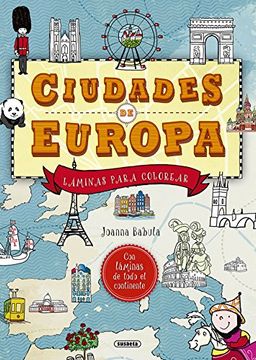 portada Ciudades de Europa Para Colorear (Láminas Para Colorear)