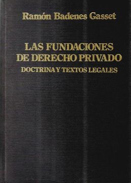 portada Fundaciones de Derecho Privado las Doctrina y Textos Legales