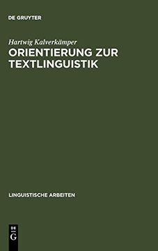 portada Orientierung zur Textlinguistik (en Alemán)