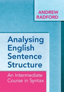 portada Analysing English Sentence Structure: An Intermediate Course in Syntax 