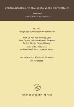 portada Verhalten Von Kohlenstoffsteinen Im Hochofen (in German)