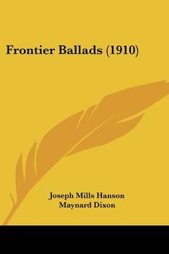 portada frontier ballads (1910) (in English)