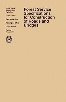 portada forest service specification for roads and bridges (august 1996 revision (en Inglés)