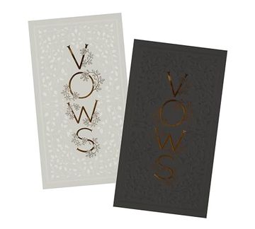 portada Wedding Vows Book: A set of Heirloom-Quality vow Books With Foil Accents and Hand Drawn Illustrations (en Inglés)