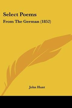 portada select poems: from the german (1852) (en Inglés)