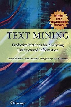 portada text mining: predictive methods for analyzing unstructured information (en Inglés)