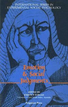 portada Emotion and Social Judgements (en Inglés)