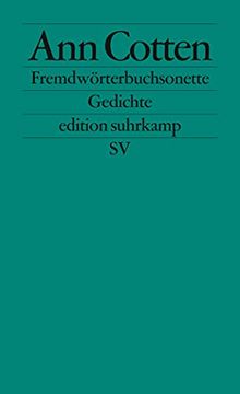 portada Fremdwörterbuchsonette: Gedichte (Edition Suhrkamp) (en Alemán)