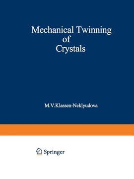 portada Mechanical Twinning of Crystals (en Inglés)