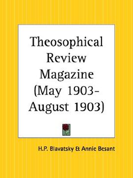portada theosophical review magazine may 1903-august 1903 (en Inglés)