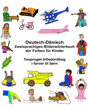 portada Deutsch-Dänisch Zweisprachiges Bilderwörterbuch der Farben für Kinder Tosproget billedordbog i farver til børn (FreeBilingualBooks.com)