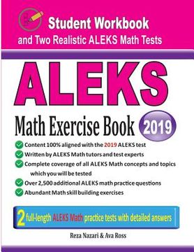 portada ALEKS Math Exercise Book: Student Workbook and Two Realistic ALEKS Math Tests (en Inglés)