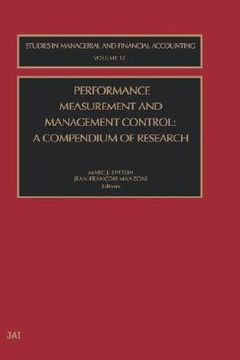 portada performance measurement and management control: a compendium of research (en Inglés)