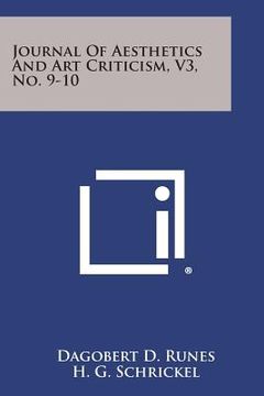 portada Journal of Aesthetics and Art Criticism, V3, No. 9-10
