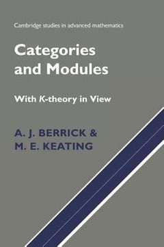 portada Categories and Modules With K-Theory in View Hardback (Cambridge Studies in Advanced Mathematics) 
