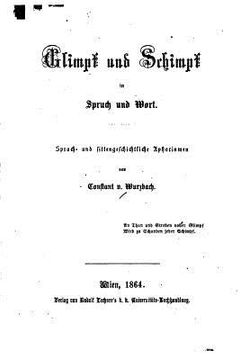 portada Glimpf und Schimpf in Spruch und Wort (en Alemán)