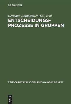 portada Entscheidungsprozesse in Gruppen (in German)