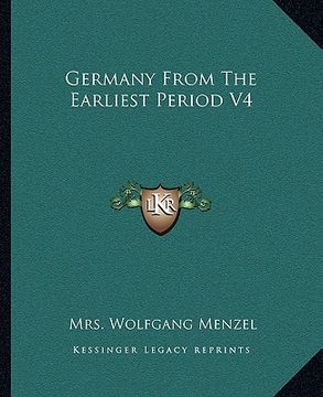portada germany from the earliest period v4 (en Inglés)