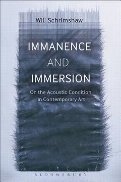 portada Immanence and Immersion: On the Acoustic Condition in Contemporary Art (in English)